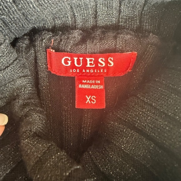Guess Ribbed Turtleneck Sweater Black Size Small | Perfect Condition | Classic - Picture 8 of 8